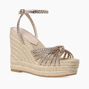 Loeffler Randall Champagne Espadrille Platform Jute Wedges